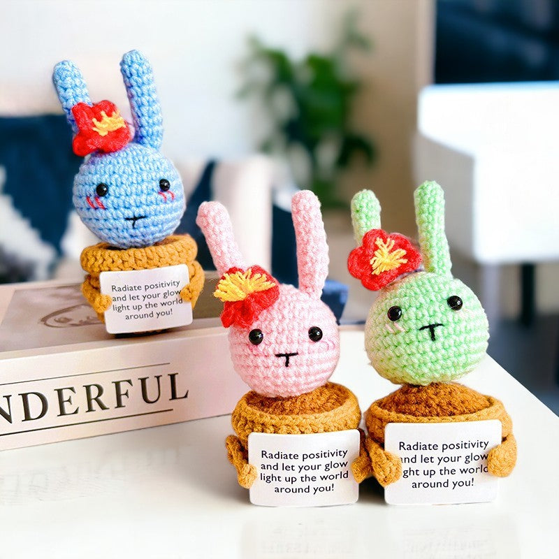 Inspirational Crochet Bunny Pot Ornament
