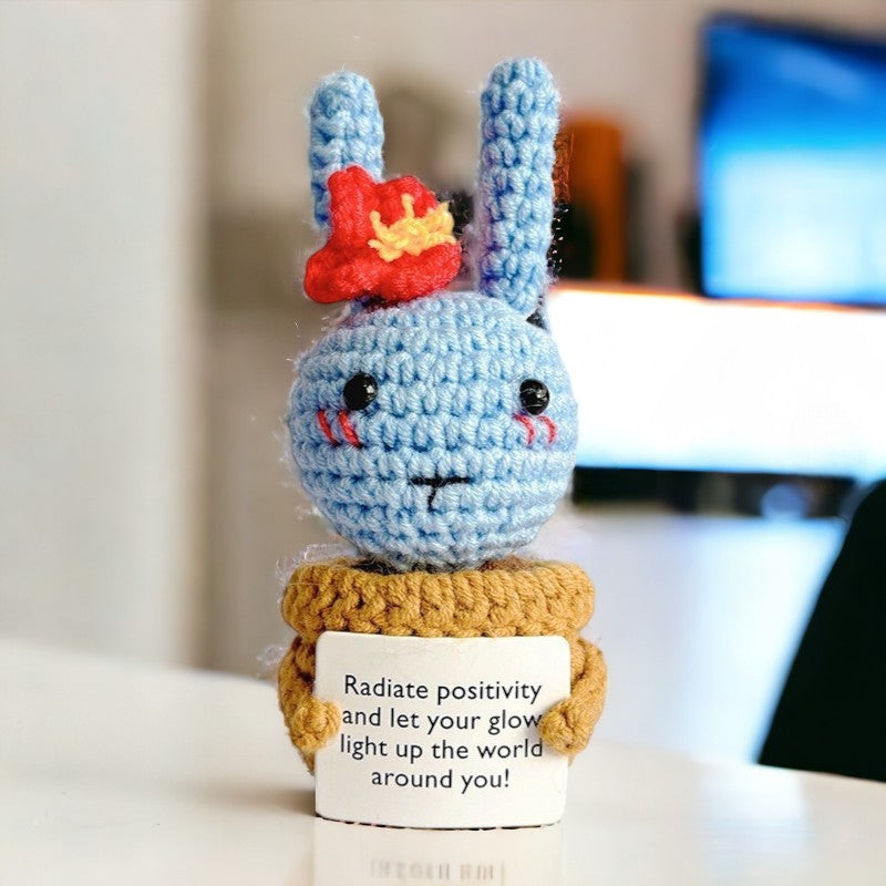 Inspirational Crochet Bunny Pot Ornament