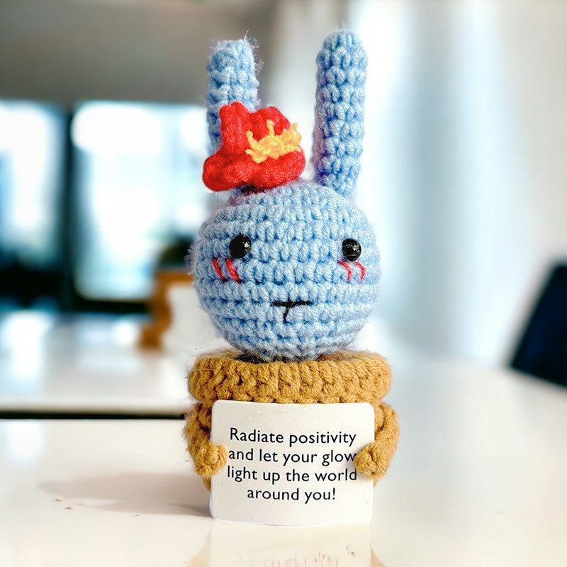 Inspirational Crochet Bunny Pot Ornament