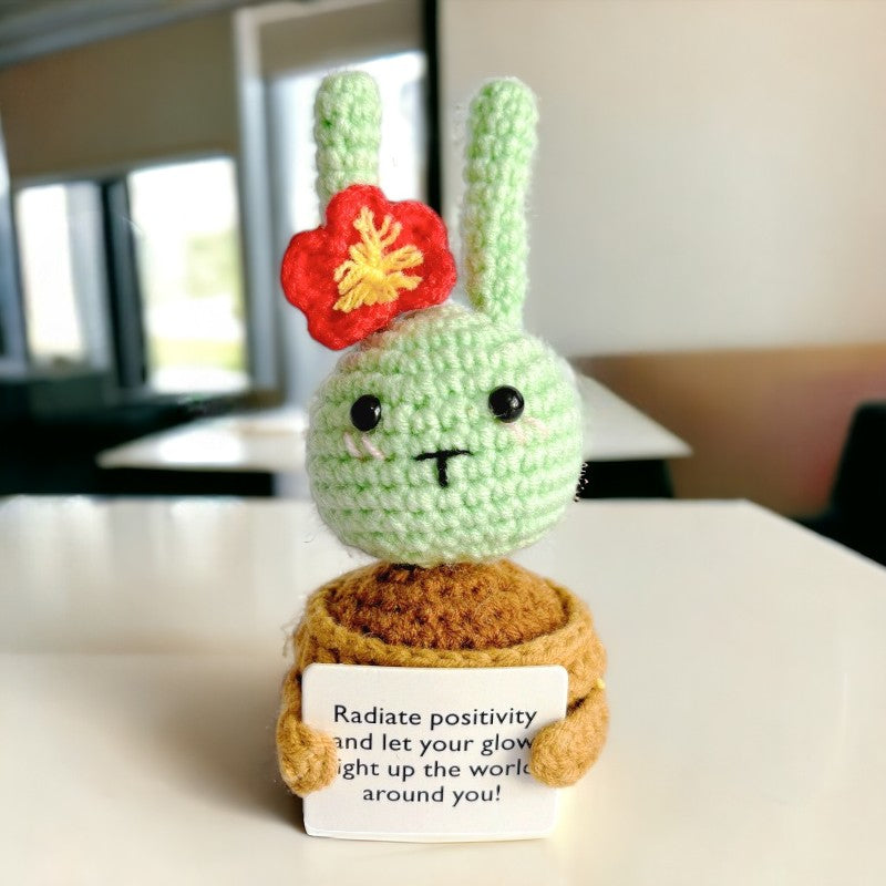 Inspirational Crochet Bunny Pot Ornament