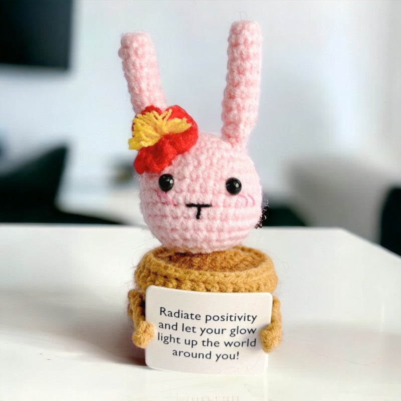 Inspirational Crochet Bunny Pot Ornament
