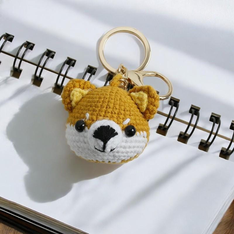 Unique Husky Head Plush Keychain