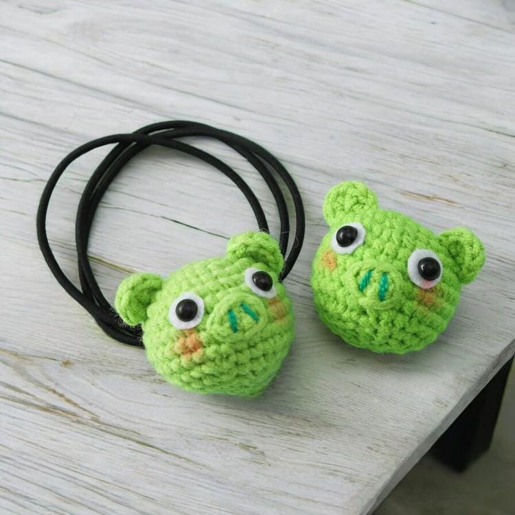 Handmade Crochet Pattern Hair Ties For Girls