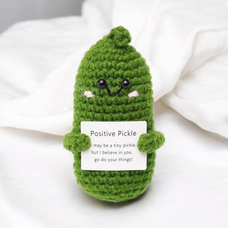 Cute Motivational Pickle Plushie