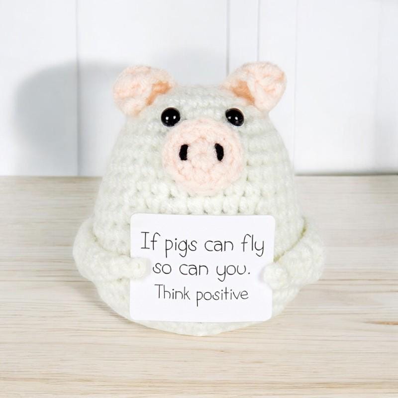 Crochet Pig Plush For Desk Decor
