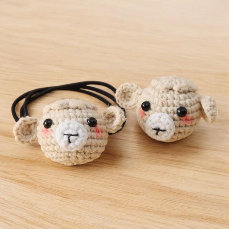 Handmade Crochet Pattern Hair Ties For Girls