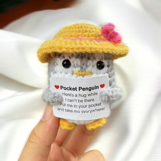 Cute Crochet Penguin Ornament For Desk Decor