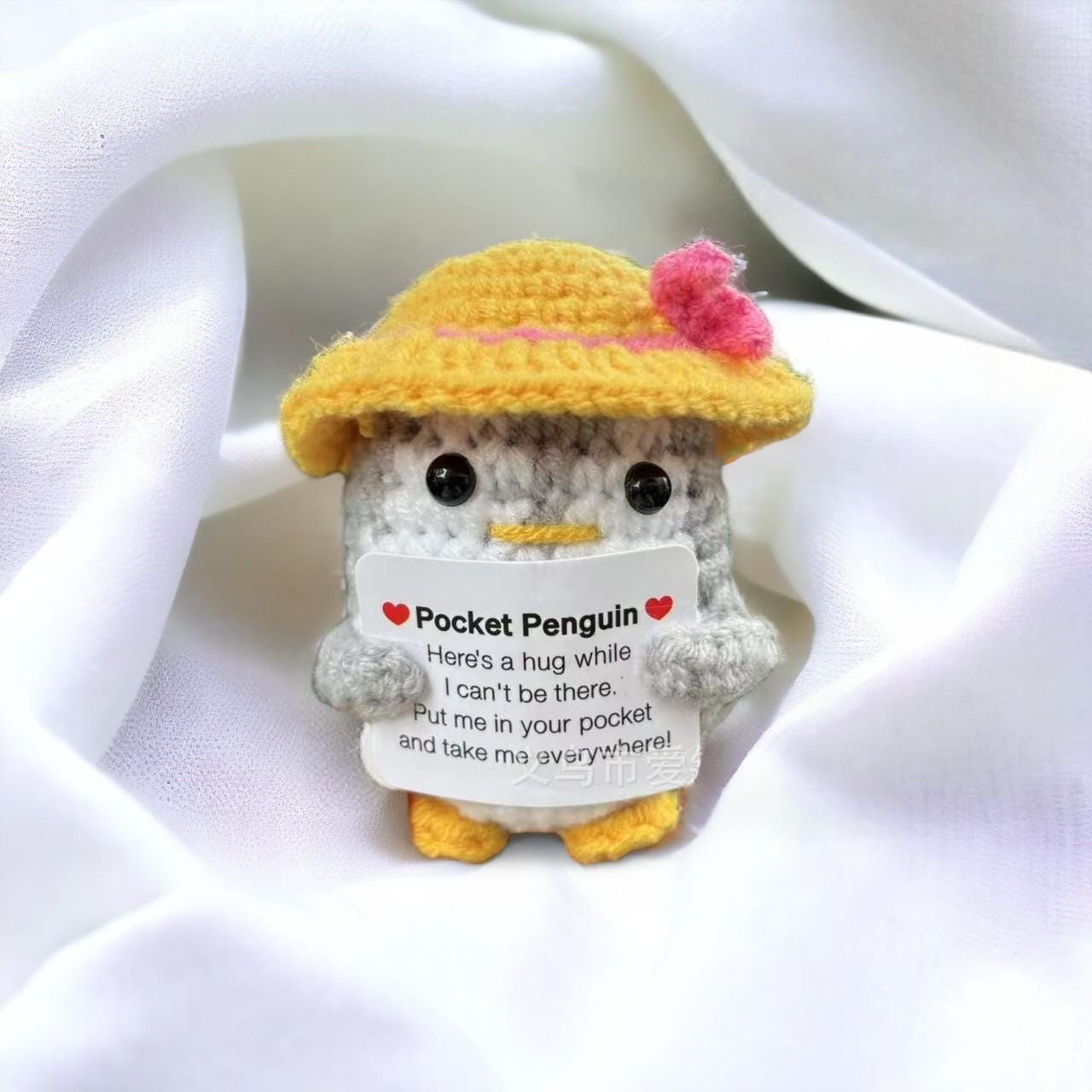 Cute Crochet Penguin Ornament For Desk Decor