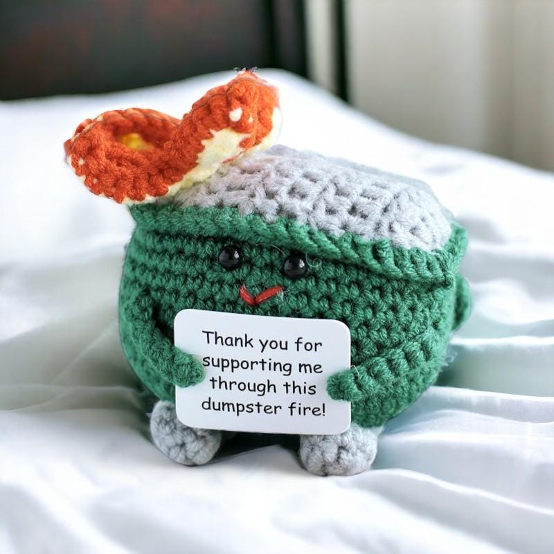 Cute Crochet Ornament For Desk Decor
