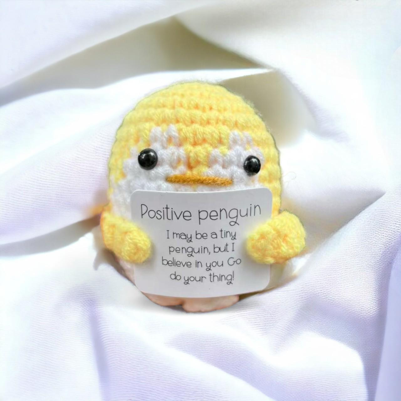 Cute Crochet Penguin Ornament For Desk Decor
