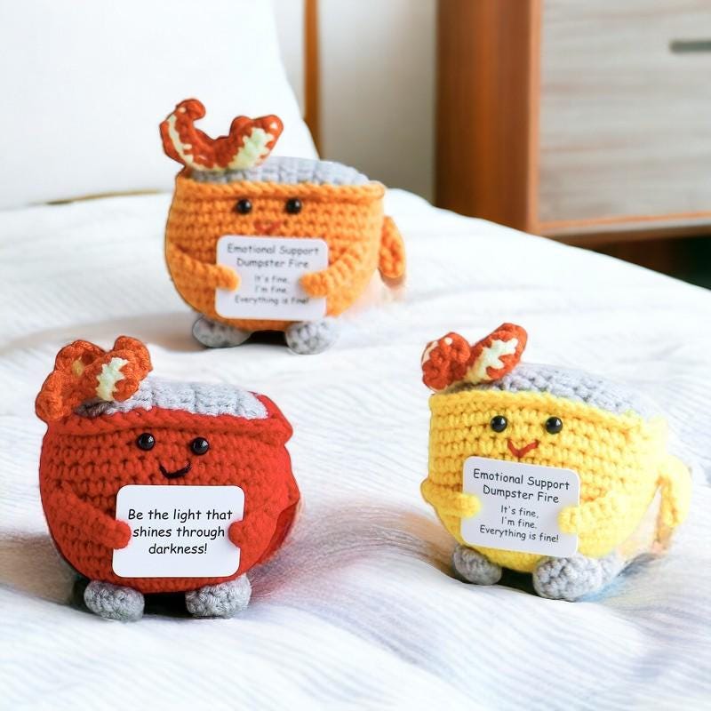 Cute Crochet Ornament For Desk Decor