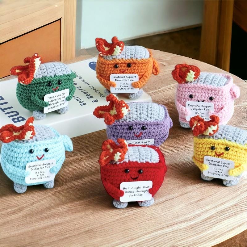 Cute Crochet Ornament For Desk Decor