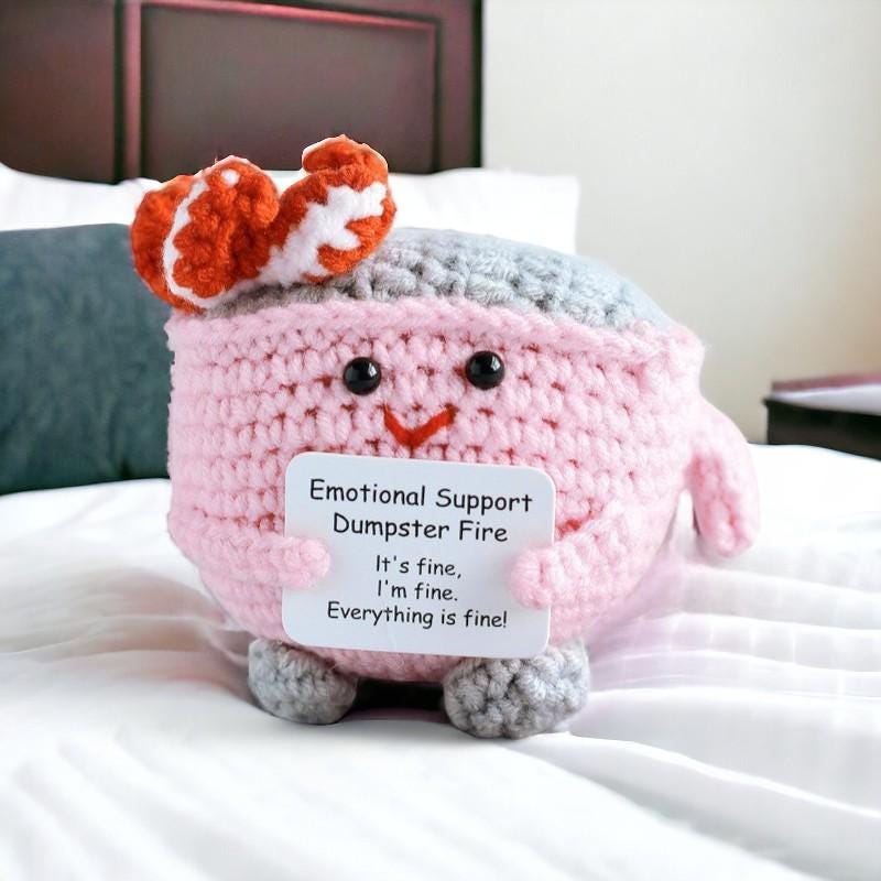 Cute Crochet Ornament For Desk Decor