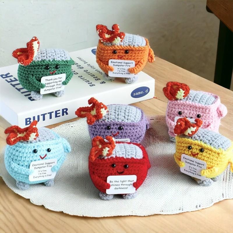 Cute Crochet Ornament For Desk Decor