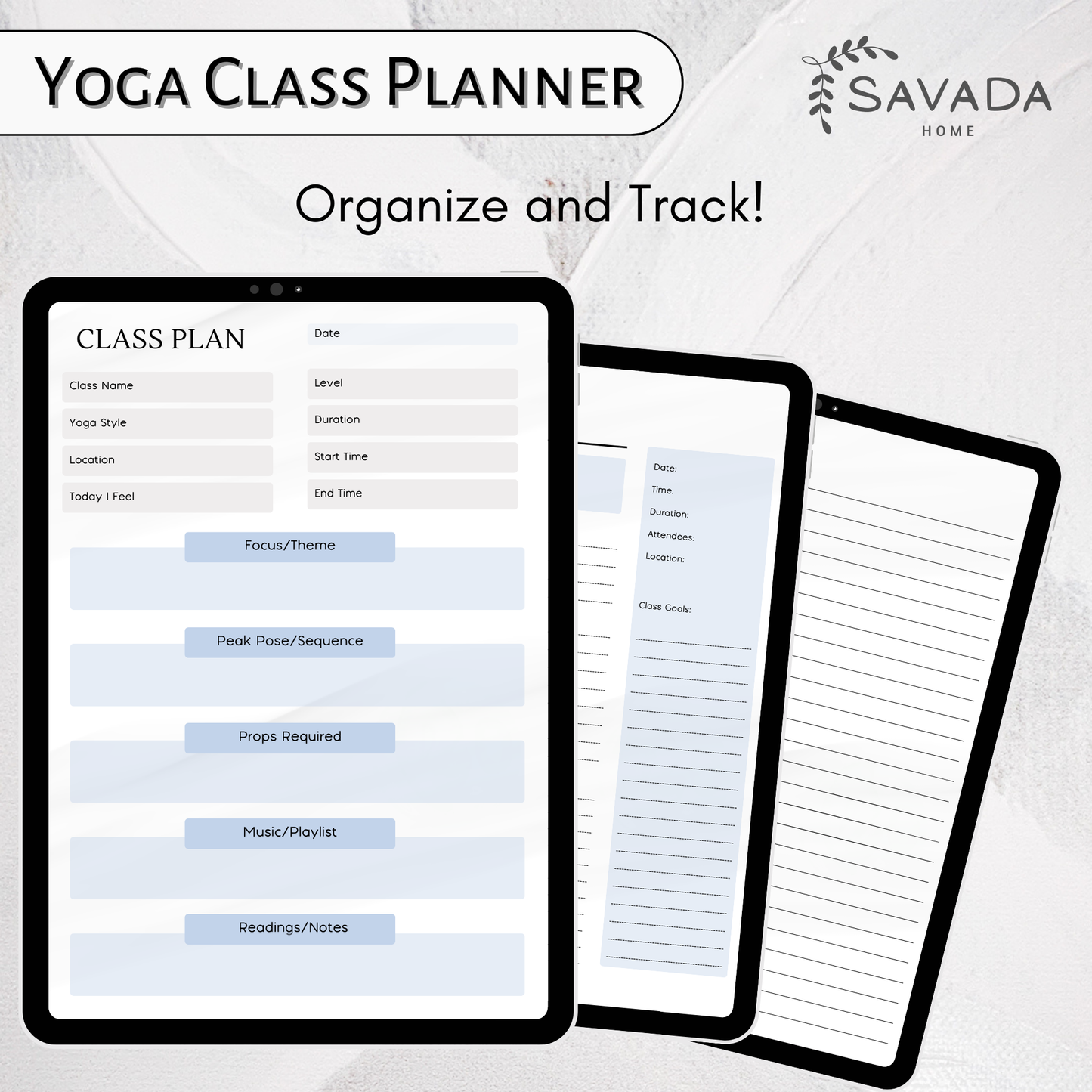 Yoga Class Planner