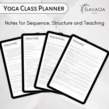 Yoga Class Planner