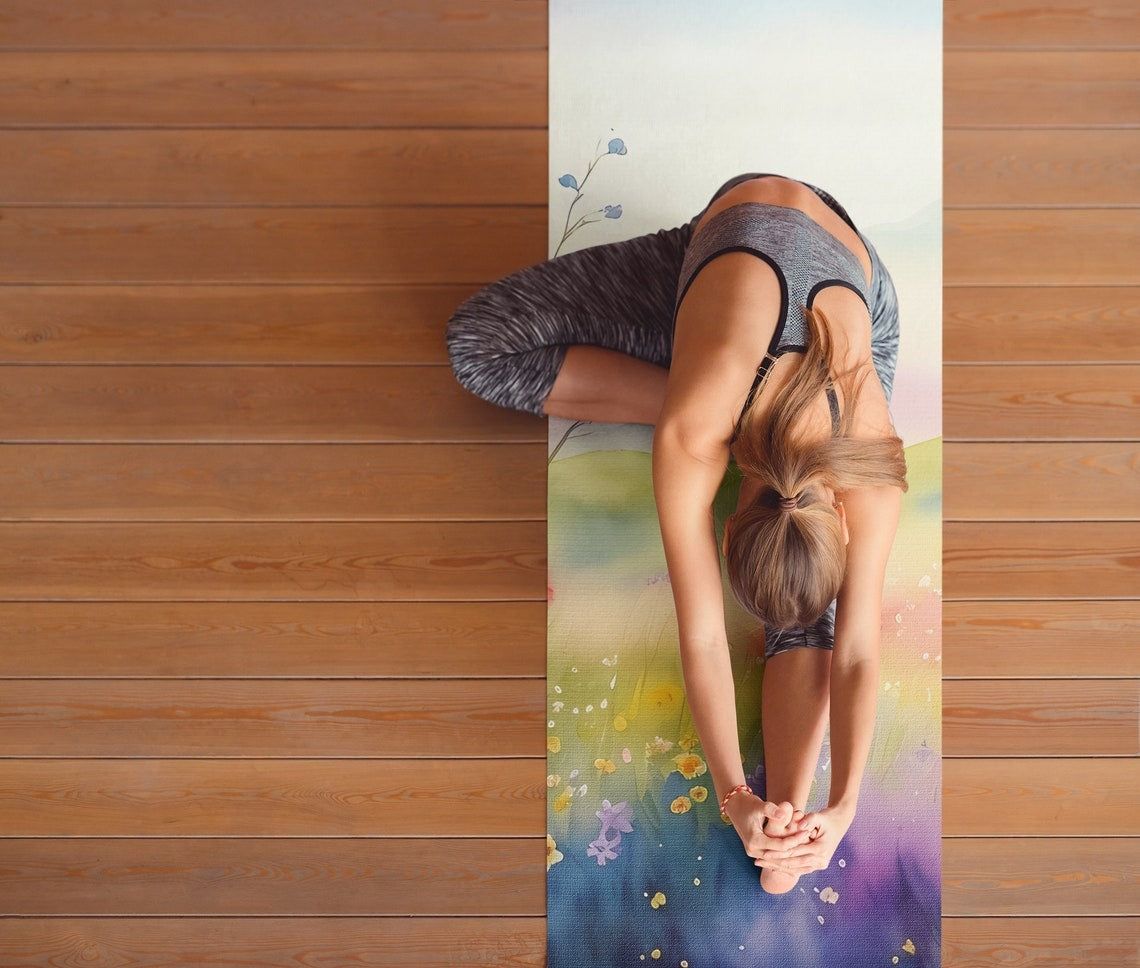 Restful Meadow Yoga Mat