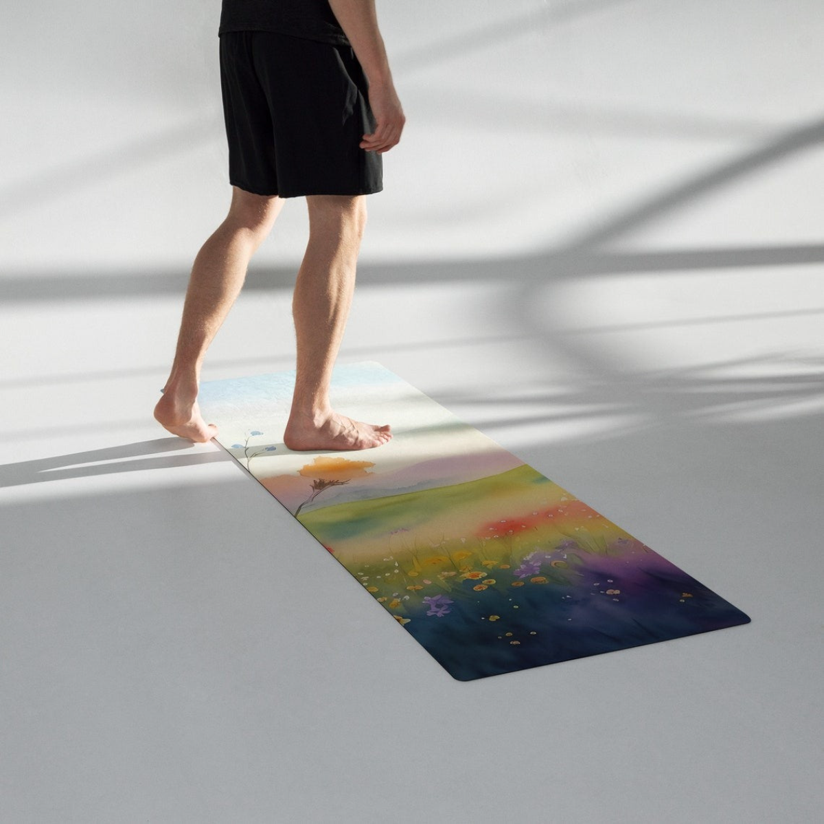 Restful Meadow Yoga Mat