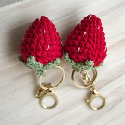 Crochet Fruit Keychain Pendants