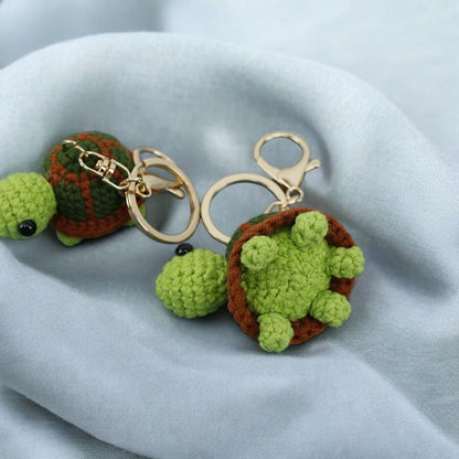 Cute Crochet Turtle Keychain For Kids