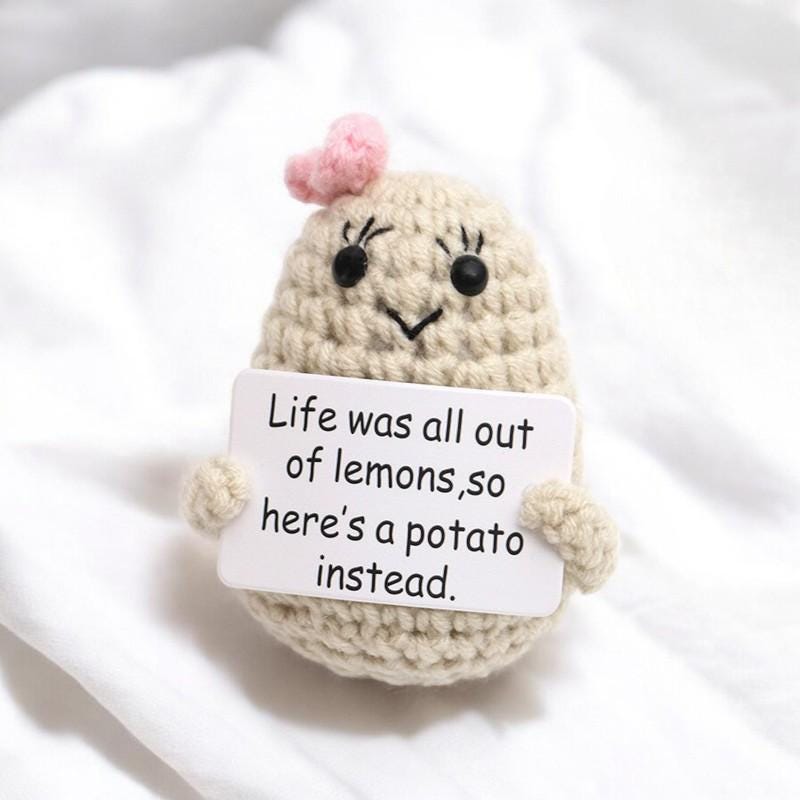 Unique Crochet Motivational Potato