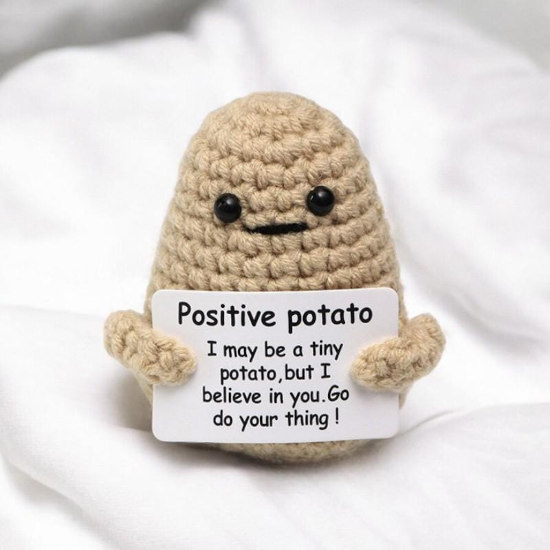 Unique Crochet Motivational Potato