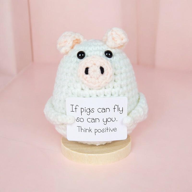 Crochet Pig Plush For Desk Decor