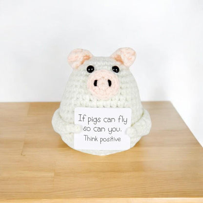 Crochet Pig Plush For Desk Decor