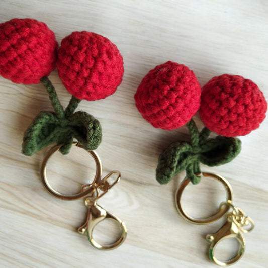 Crochet Fruit Keychain Pendants