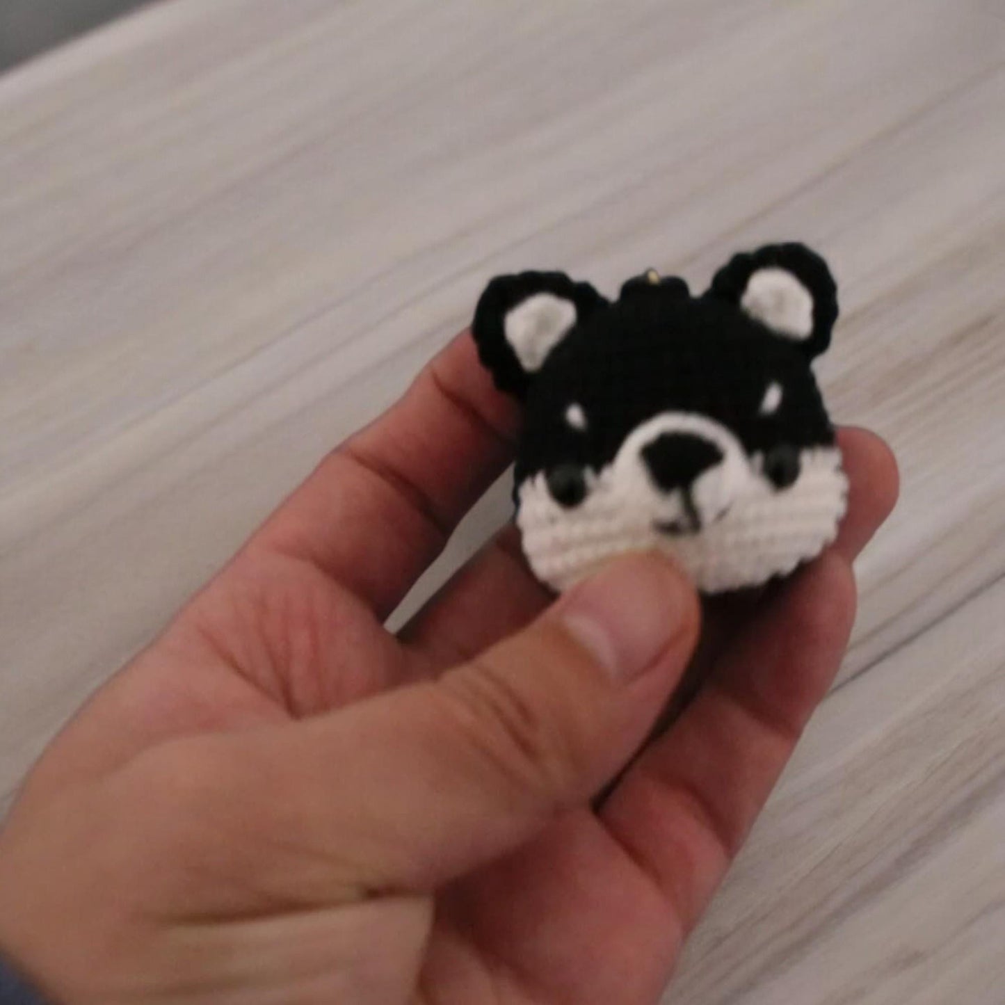 Unique Husky Head Plush Keychain