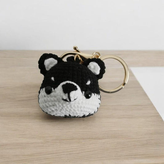 Unique Husky Head Plush Keychain