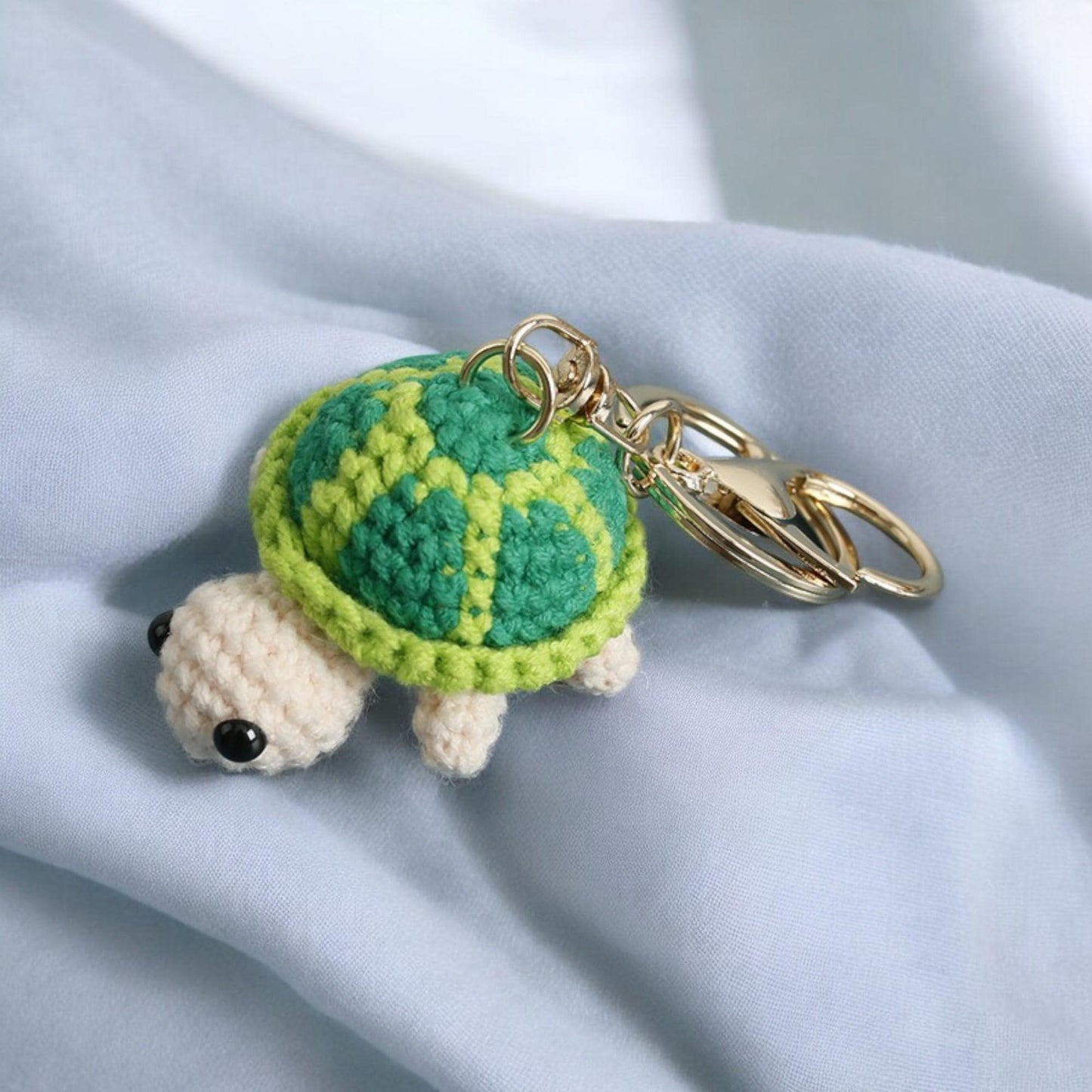 Cute Crochet Turtle Keychain For Kids