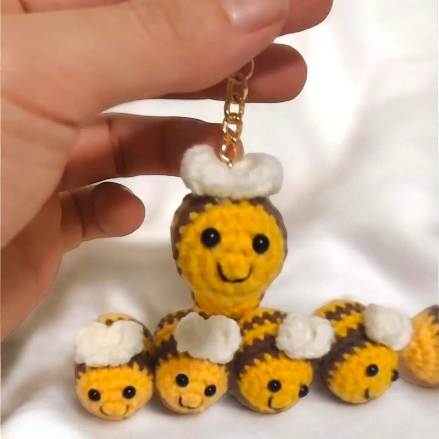 Unique Bee Plushie Keychain