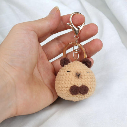 Cute Capybara Plush Keychain