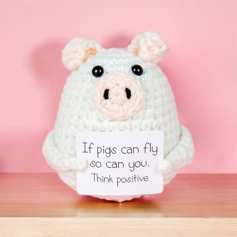 Crochet Pig Plush For Desk Decor