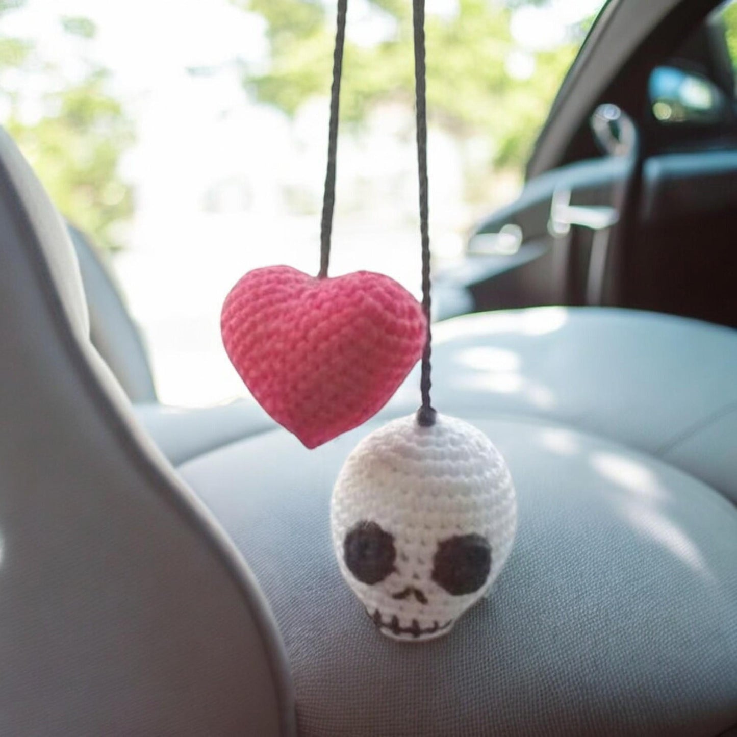 Decorative Pumpkin And Ghost Car Mirror Hanging