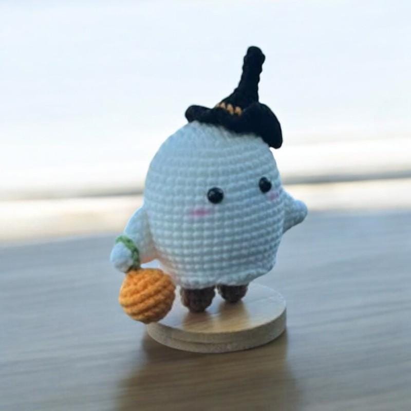 Cute Crochet Ghost Plushie Ornament