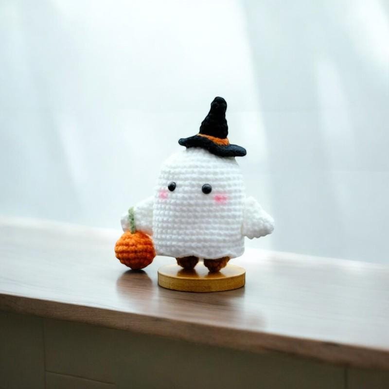 Cute Crochet Ghost Plushie Ornament