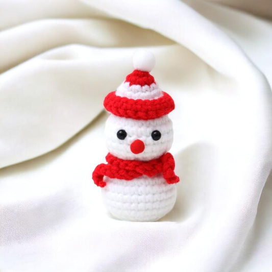 Cute Snowman Crochet Doll